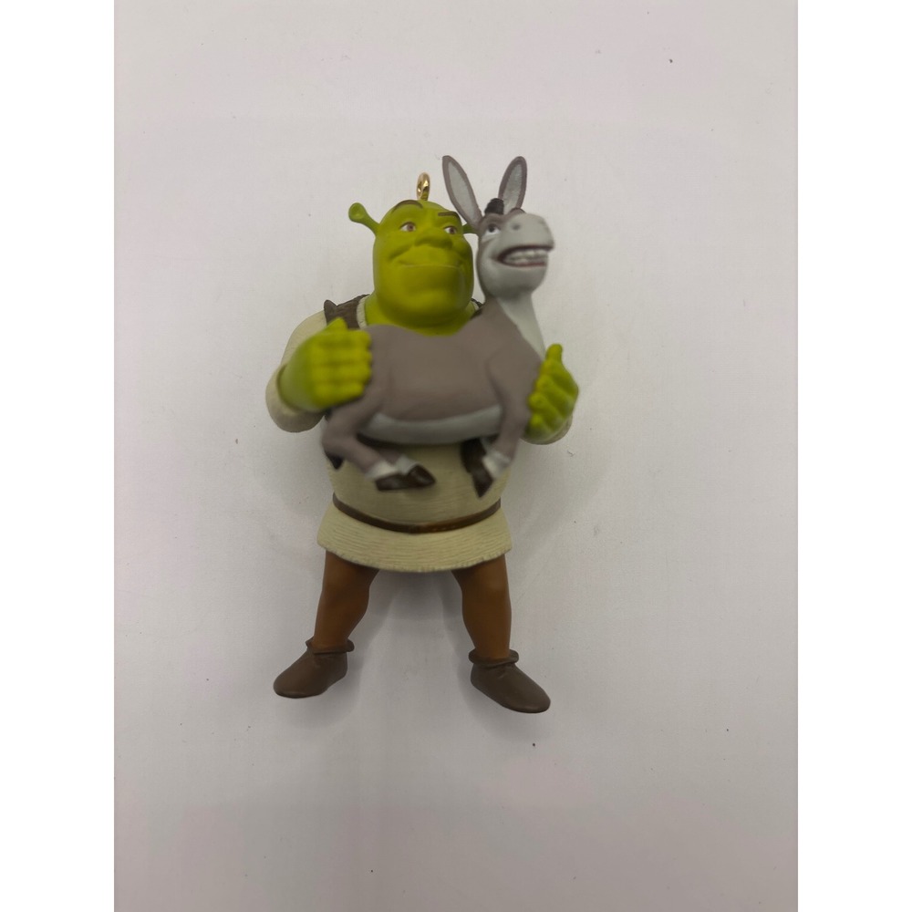 2006 DreamWorks Shrek and Donkey Christmas Ornament Animation Collectible